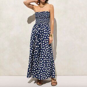 J. Crew Smocked Maxi Dress
